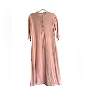 NWOT Chic Blush Midi Dress with Button Detail